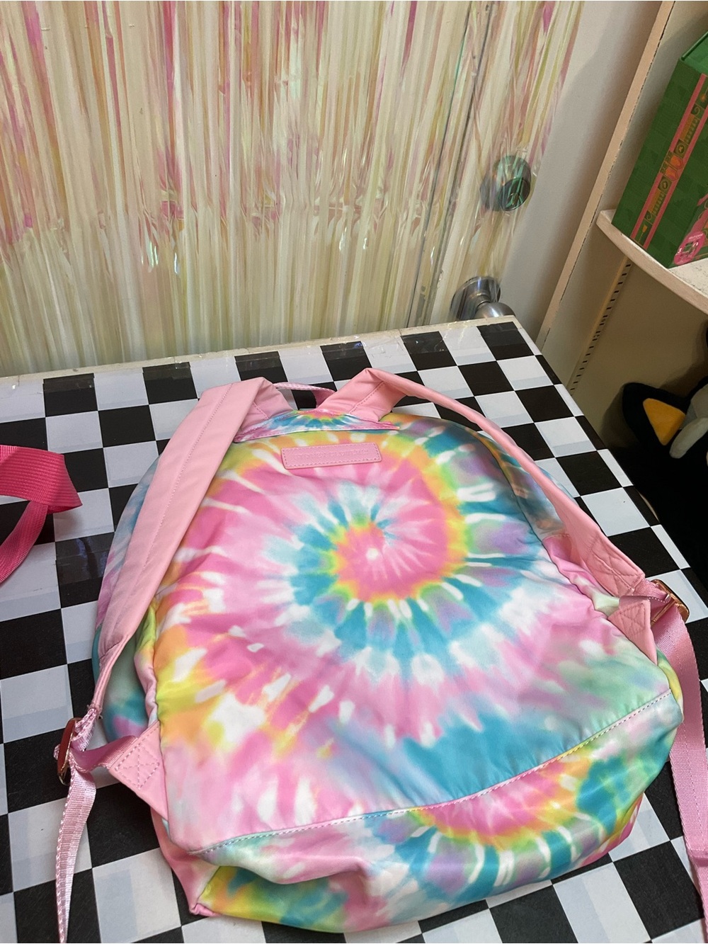 Stoney Clover Lane Pastel Tie-Dye Backpack - Pink, Blue, Yellow, Green - Picture 7 of 8